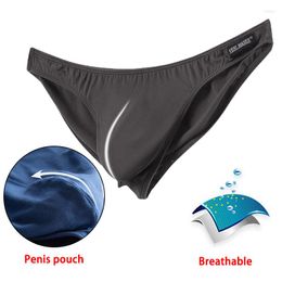 Underpants Man Penis Pouch Briefs Ultra Low Waist Underwear Breathable Modal 3D Big Dick U-Convex Sexy Lingerie Sport Elastic
