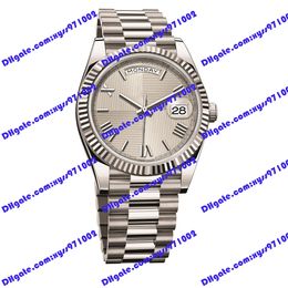 Highquality men's watch 2813 automatic machinery 228239 watch 40mm silver splicing dial Rome time mark 228206 luxury watchs stainless steel watches sapphire glass