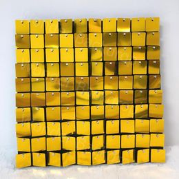 Party Decoration Square Gold Shimmer Sequin Wall Panel For Wedding /birthday Backdrops Advertising Signs