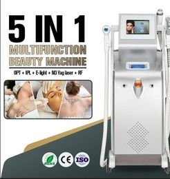 Powerful E light IPL OPT hair removal machineQ switch nd yag laser tattoo removal Acne Treatmentr pigment wrinkle vascular remove beauty equipment