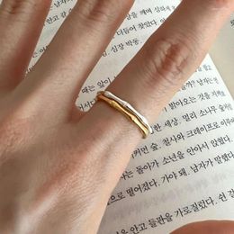 Cluster Rings Combination Ring 925 Sterling Silver Personality Hipster Jewellery Fashion Temperament Adjustable Bamboo Joker