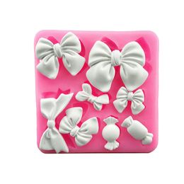 Candy Bow Fondant Chocolate Diy Baking Homemade Cake Decoration Accessories Clay Drip Glue Silicone Mould 1223790