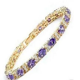 Charming Jewellery Fancy Jewellery stone 6X8mm section bracelet 7.5" AAA