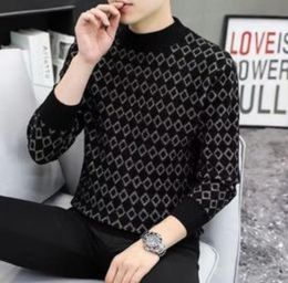 Men's Sweaters Design Winter Warm Pullover Street Patchwork Sweaters Mens Autumn Casual Loose Knitted Tops