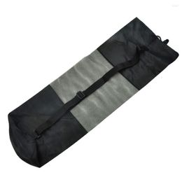 Outdoor Bags Yoga Pilates Mat Bag Mesh Carrier Portable Adjustable Strap Fitness Indoor Foldable Storage Organiser Polyester Practical
