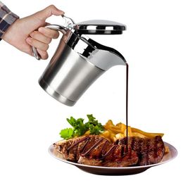 Herb Spice Tools 450750ml Stainless Steel Pot Sauce Jug Sauce Pot DoubleLayer Insulated Juice Bucket Kitchen Supply 221203