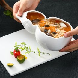 Soup Stock Pots el creative tableware cooking gourd shaped soup bowl cold dishes dish decoration artistic conception dish ceramics 221203