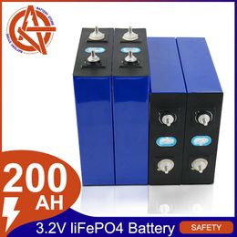 Lifepo4 200AH 1/4/16PCS Lithium Iron Phosphate Deep Cycle Battery 3.2V Solar Cell for RV Solar Storage Golf Cart Forklift Boat