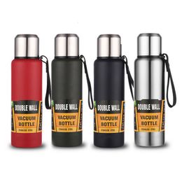 Thermoses 500 750 1000 1500ml Russian Outdoor Thermos Bottle Portable Large Capacity Insulated Cup Military Style Vacuum Flask 221203