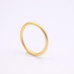 Cluster Rings Gold 999 Real 24K Yellow Ring For Women 3D Hard Polish Surface Woman's US 6