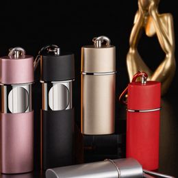 Mini Colourful Metal Alloy Portable Pocket Keychains Ashtray Tobacco Cigarette Holder Soot Seal Extinguish Smoking Container Case Telescoping Ashtrays DHL