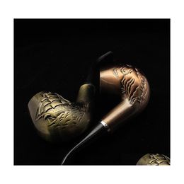 Smoking Pipes Classic Copper Colour Resistant Pipe Philtre Smoking Pipes Herb Tobacco Narguile Grinder Resin Cigarette Holder 20220531 Dhbcr