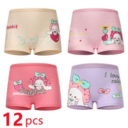 Panties 12pcs lot Baby Girls Cotton Soft Cartoon Child Underwear for Kids Boxer Breathable Teen Children s Briefs 221205