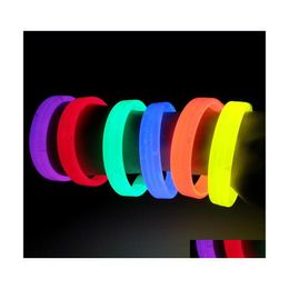 Party Favor Fluorescence Triad Bracelet Party Favor Plastic Glass Tube Bangles Led Light Up Toy Wristband With Various Style 0 85Hg Dhr2U