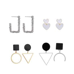 Dangle Chandelier Korean Drop Earrings For Women Fashion Vintage Geometric Long Dangle Earring Female Jewelry 85 D3 Delivery Dhnkc