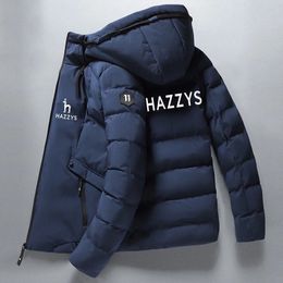 Men s Down Parkas Autumn and Winter Fashion HAZZYS Casual Warm Hooded Jacket Waterproof Wind proof Breathable High quality K 221203