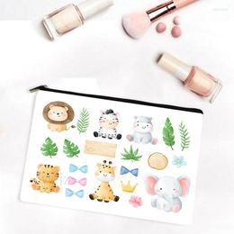 Storage Bags Cartoon Cute Forest Small Animals Cosmetic Bag Travel Toiletries Children Portable Coin Purse Stationery