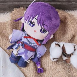 Table Cloth Game Genshin Impact Raiden Shogun Peripheral Cosplay Outfit Accessories Toys Cute 20cm Plush Cotton Doll Body Clothes Gift