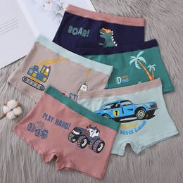 Panties 5pcs lot 1 12Y Kids Cartoon Underwear Boxers Panty Teenager Underpants Children s Shorts For Boys 221205