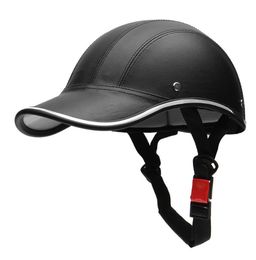 Motocicleta Meio capacete Baseball Cap estilo meio Face Helmet Bike Electric Scooter Antiuv Safety Hard9728946