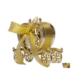 Other Event Party Supplies Bardian Love Carriage Wedding Boxes Metal Colour Gift Candy Chocolate Box Plastics Romantic Party Favours Dhlhw