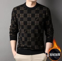 Designer Men's Sweater Autumn Winter New Knit Half Turtleneck Thick Warm Base Casual Sweaters Men Fashion Clothing