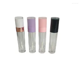 Storage Bottles Empty Lip Gloss Tube Plastic Cosmetic Packagimg Container Round Clear Wtih Wand Refillable Bottle 30pcs 50pcs