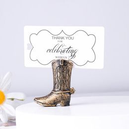 Party Decoration Cowboy Boot Place Card Holder Table Centerpiece Wedding&Bridal Shower Favors Seat Number Holders SN422