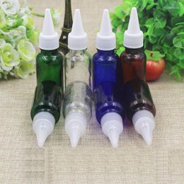 Storage Bottles 40pcs/lot 20ml Multi Colour Glass Round Shoulder Emulsion/toner Refillable Containers With Sharp Cap & Pads Belt Gasket