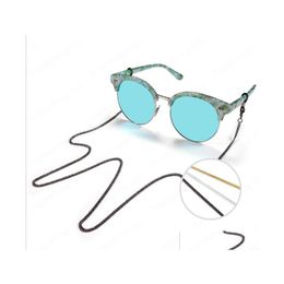 Очки Цепи Двойной костяной цепной шнур бокалы модные женщины солнцезащитные очки аксессуары этнический стиль кормози