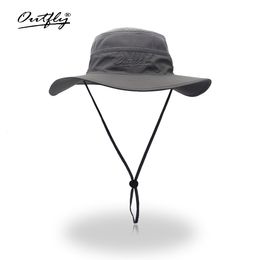 Wide Brim Hats Bucket Summer Boonie For Mens Fisherman With Sun Fishing Hat Breathable Mesh Polyester Quick Cut 221205