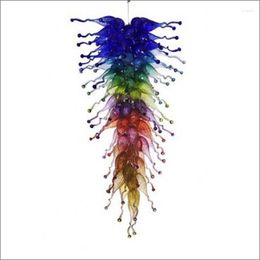 Chandeliers Wedding Centrepieces Multi Coloured Ceiling Light Hand Blown Glass Chandelier For El Home Art Decoration