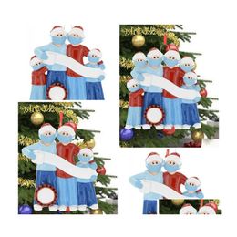 Christmas Decorations Kids Face Shield Christmas Ornaments Decoration Personalised Pendant Colour Painting Santa Claus Resin Exquisit Dhq8O