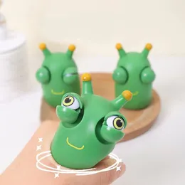 Funny Grass Worm Decompression Toy Pinch Green Eye Bouncing Squeeze Novelty Fun Stress Relief Pinch Toys