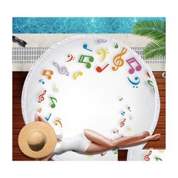 Towel Digital Printing Sunshade Bath Towel Superfine Fiber Yoga Mat Note Beach Towels Circar Originality Swimming Shawl Non Fading 2 Dhlgy