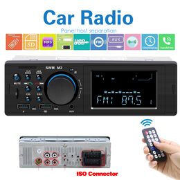 12V 1 DIN 60W CAR MP3 Player Radios FM TF USB Estéreo Bluetooth Remote Control Phone Charger Audio Módulo de rádio Multimídia
