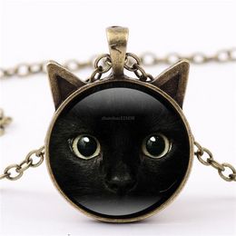 Animal Cat Ear Necklace Glass Cabochon Necklace Pendants Necklaces Fashion Jewellery for Women Kids Gift Will and Sandy