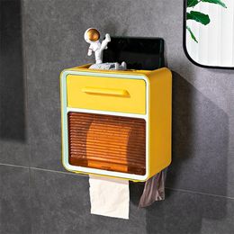 Toilet Paper Holders Roll Wall Mounted Towel Waterproof Tray Tube Storage Box Bathroom Accessories 221205