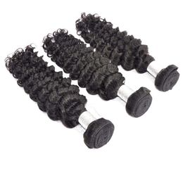 New 3bundles 100g pcs deep wave hair brazilian peruvian malaysian virgin hair weave curl remy