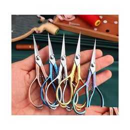 Scissors Retro Tailors Scissors Cross Stitch Antique Vintage Thread Embroidery Scissor Sewings For Handicraft Household Sewing 5824 Dh0Ko