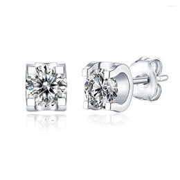 Stud Earrings 925 Sterling Silver For Women Fashion Bull Head Design Sparkling 0.5-2 Ct Zirconia Earring Jewellery Girl Gift