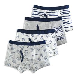 Panties 4 Pcs lot Cotton Shorts boys underwear Kids Underwear Boxer briefs Cartoon Pattern Soft Children s Teenager 4 14y 221205