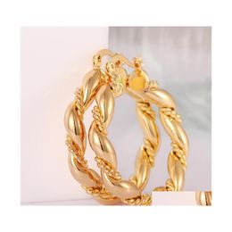 Hoop Huggie 18K Gold Plated Rose Plateds Woman Hoop Earrings Fashion Party Jewellery Birthday Gifts Top Quality Drop Delivery Dhjyx
