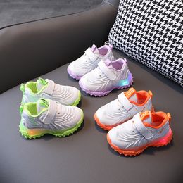 Sneakers Children s Light up Shoes 1 To 6 Years Old Boys Glowing Up Baby Toddler Girls Breathable Soft Bottom E07304 221205