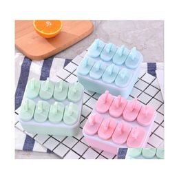 Ice Cream Tools Ice Cube Moulds Reusable Popsicle Maker Diy Cream Tool Kitchen 6/8 Cell Lolly Mod Tray Bar Tools 20220614 T2 Drop Del Dhgrq