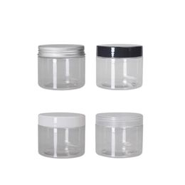 100ml 120ml PET Plastic Storage Boxes Transparent Cans Round jars with Aluminium Lids