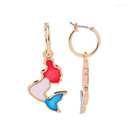 Dangle Earrings 6 Pair / Lot Fashion Jewelry Accessories Design Metal Resin Mermaid Women