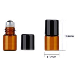 2ml Glass Roll On Bottles Amber Blue Clear Pink Green lyons blue With Stainless Steel Ball for Essential Oil factory price
