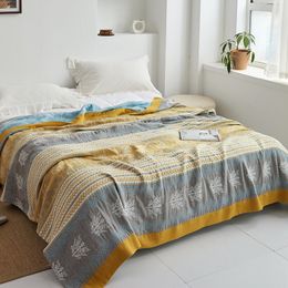 BlanketBamboo Fibre Waffle Fashion Home Bed Comforter Blanket Beach Bathing Wraps Furniture Covering Decor 221203