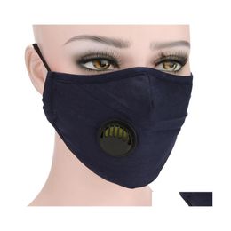 Designer Masks Fashion Unisex Cotton Face Masks With Breath Vae Pm2.5 Mouth Mask Antidust Reusable Fabric 1707 T2 Drop Delivery Home Dhtnz